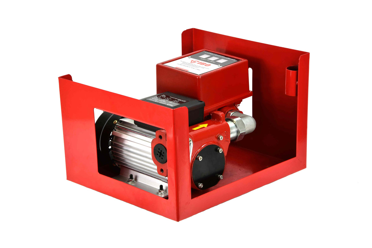 Czerwony moduł pompy do oleju 230 V z cylindrem i osłoną zespołu