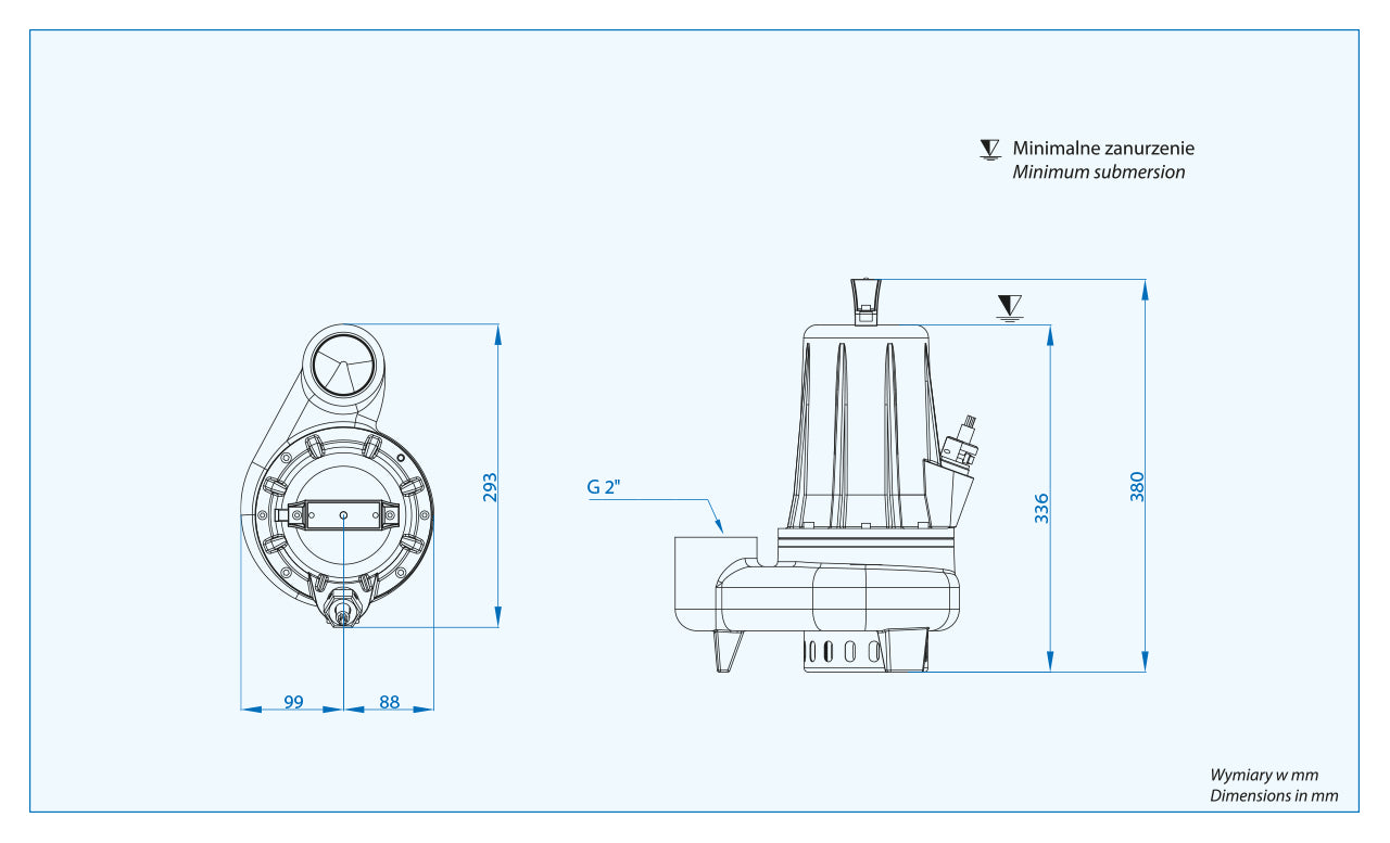 BIC PRO-EX 50-2/150 M (1,5 kW, 230 V) ATEX-zertifizierte Tauchpumpe