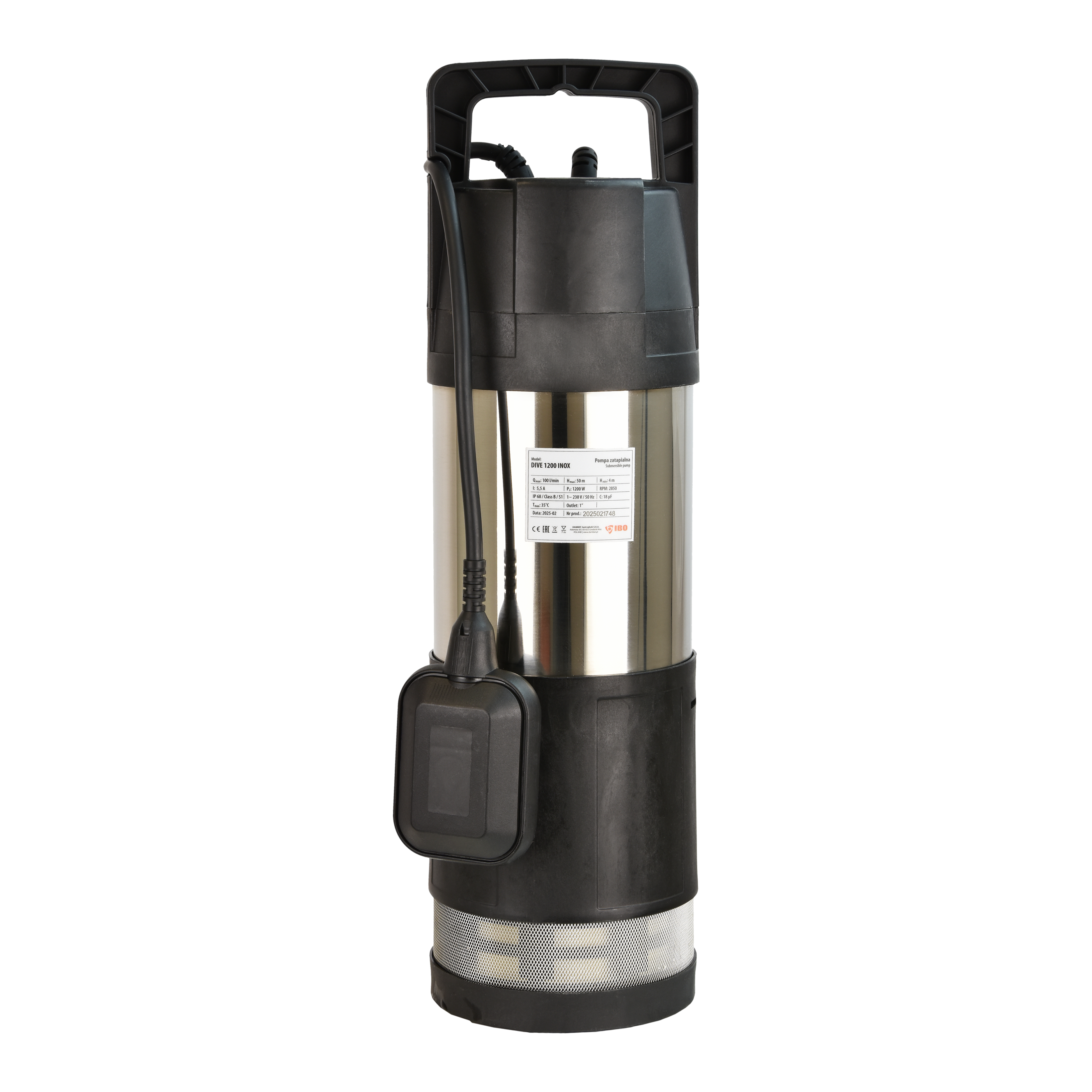 Dive INOX 1200 (1,2 kW, 230 V) pompa zatapialna z pływakiem