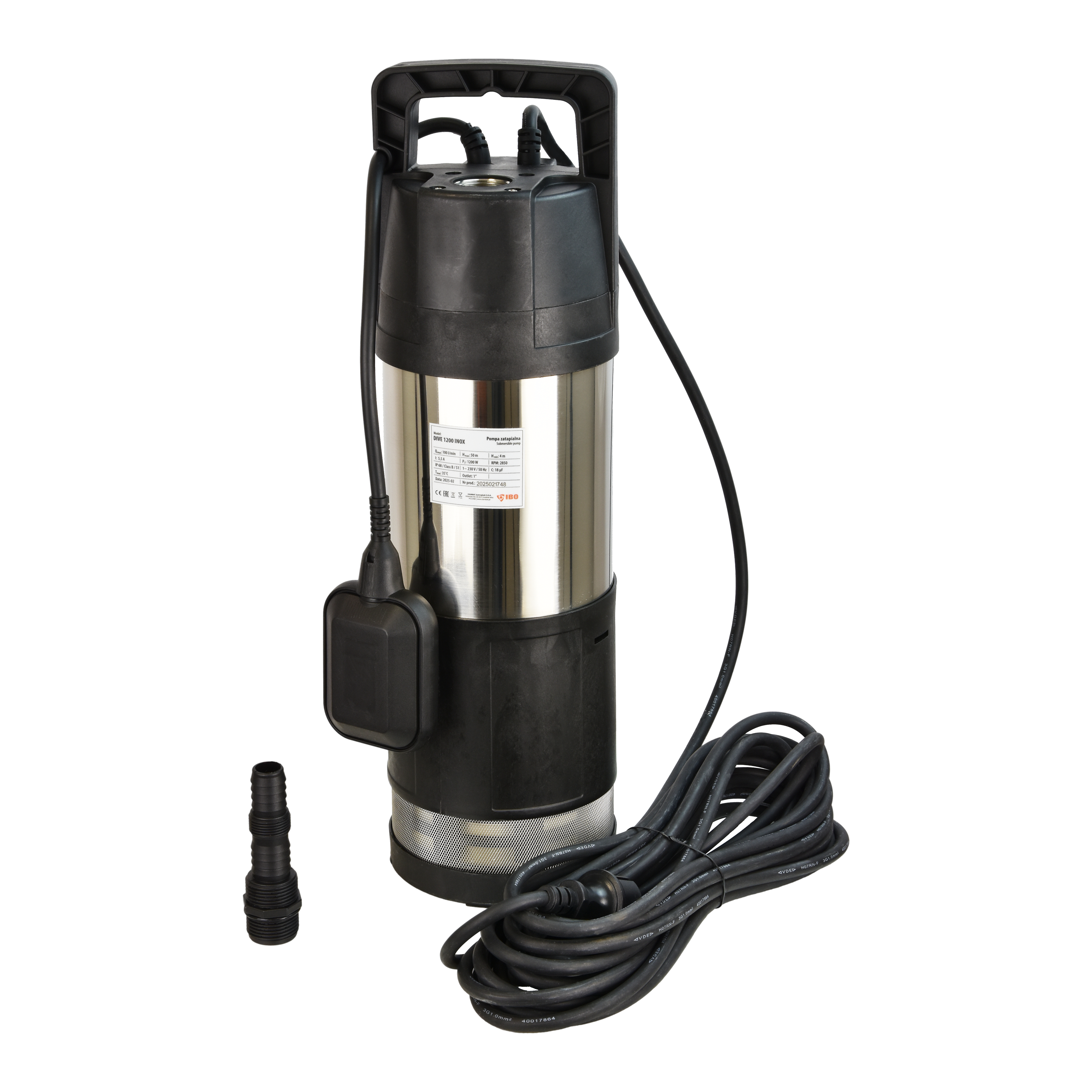 Dive INOX 1200 (1,2 kW, 230 V) pompa zatapialna z pływakiem