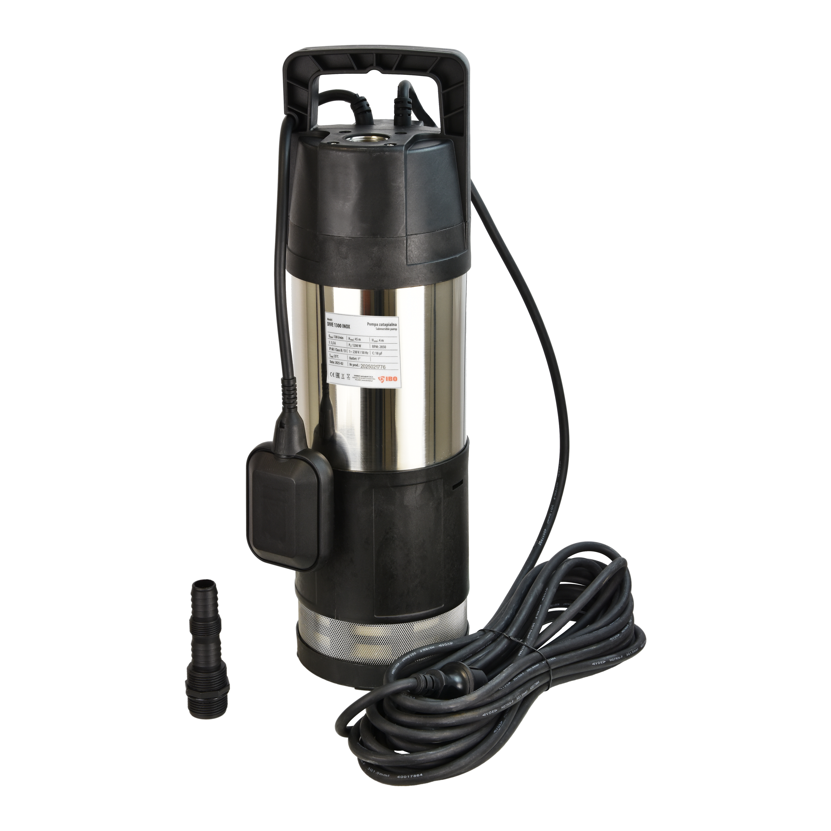 Dive INOX 1300 (1,2 kW, 230 V) pompa zatapialna z pływakiem