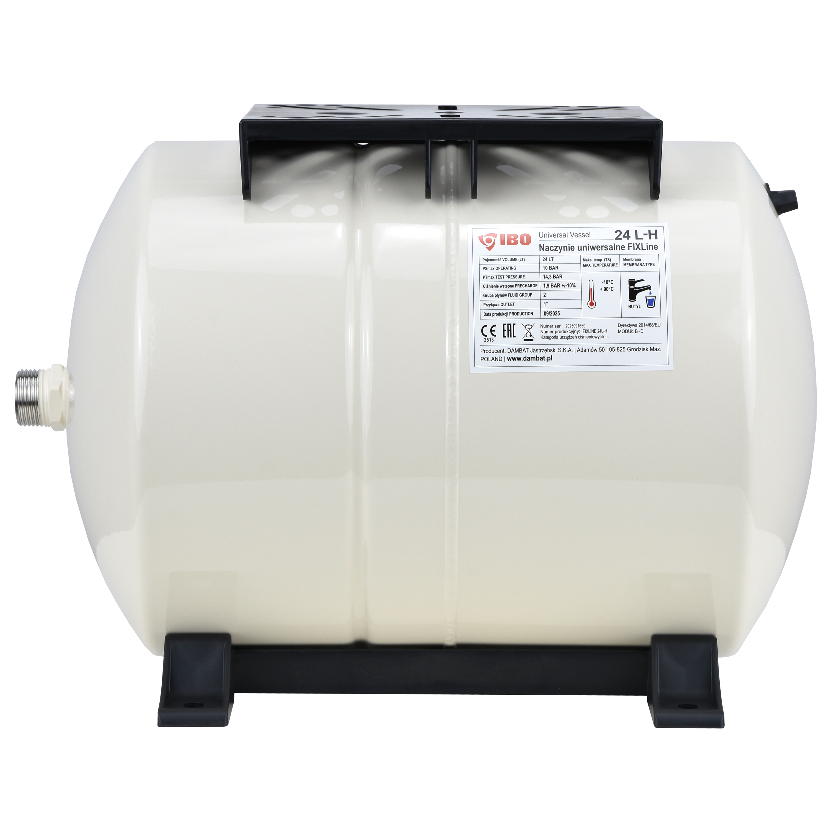 Naczynie membranowe FIXline 24L-H poziome uniwersalne CO/CWU