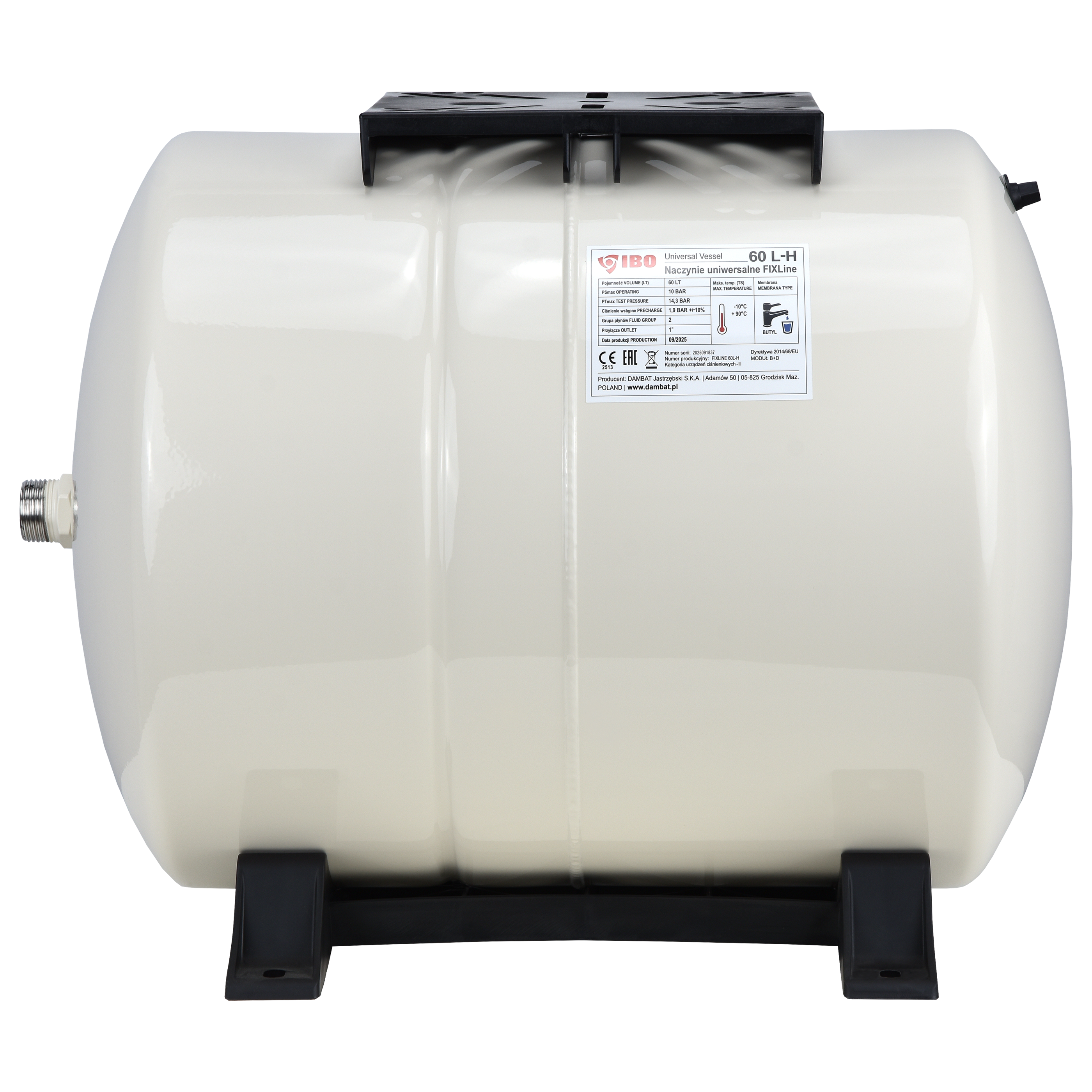 Naczynie membranowe FIXline 60L-H poziome uniwersalne CO/CWU