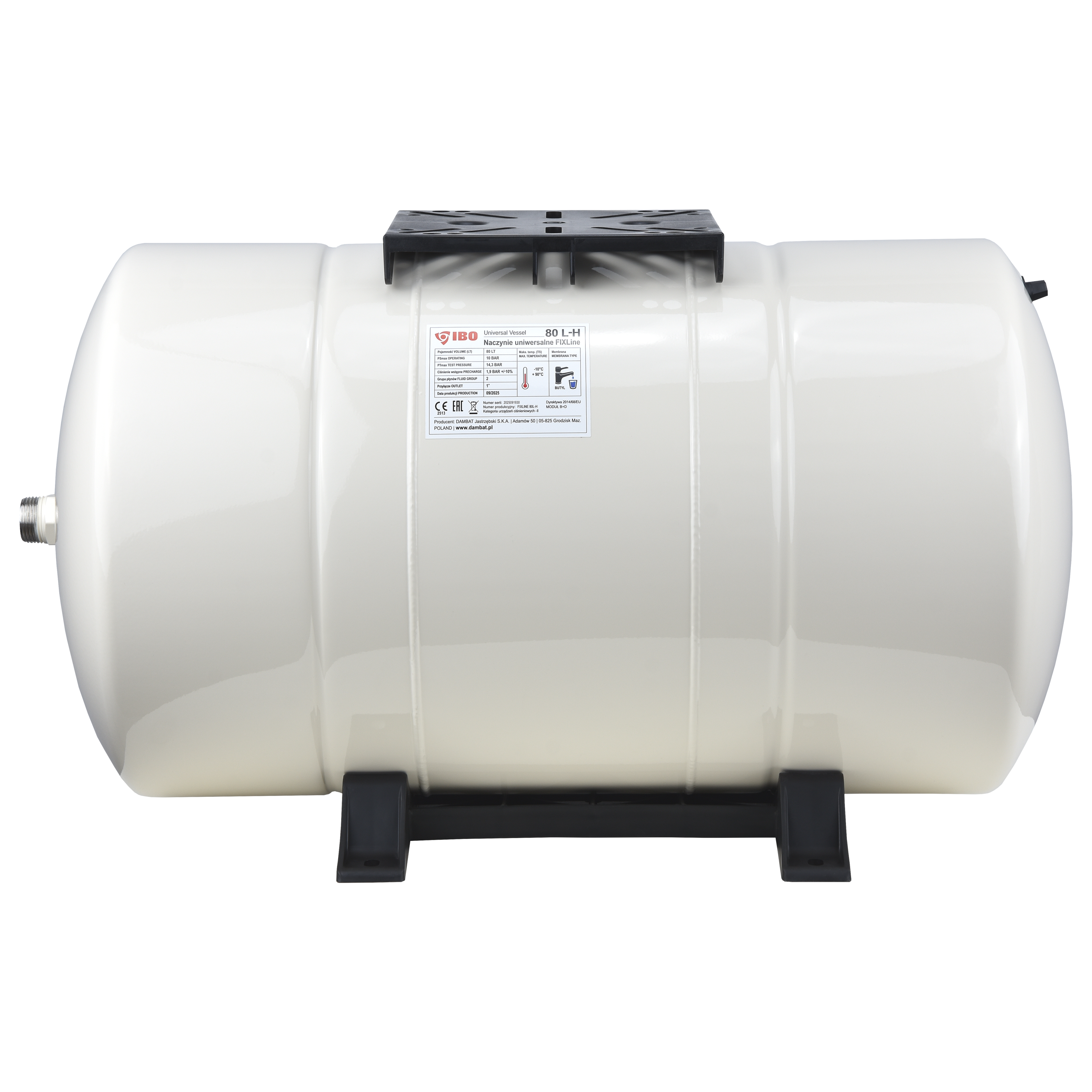 Naczynie membranowe FIXline 80L-H poziome uniwersalne CO/CWU