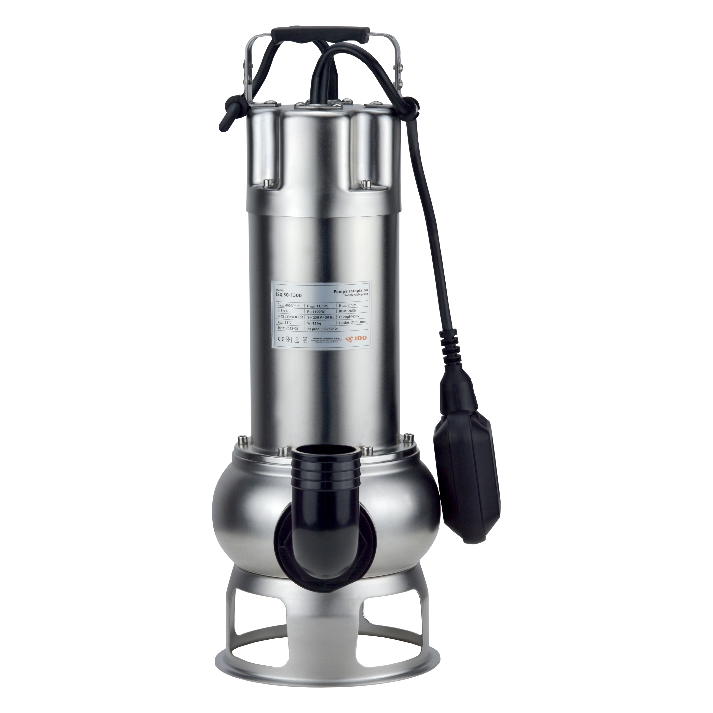 ISQ 50-1500 (1,1 kW, 230 V) pompa zatapialna