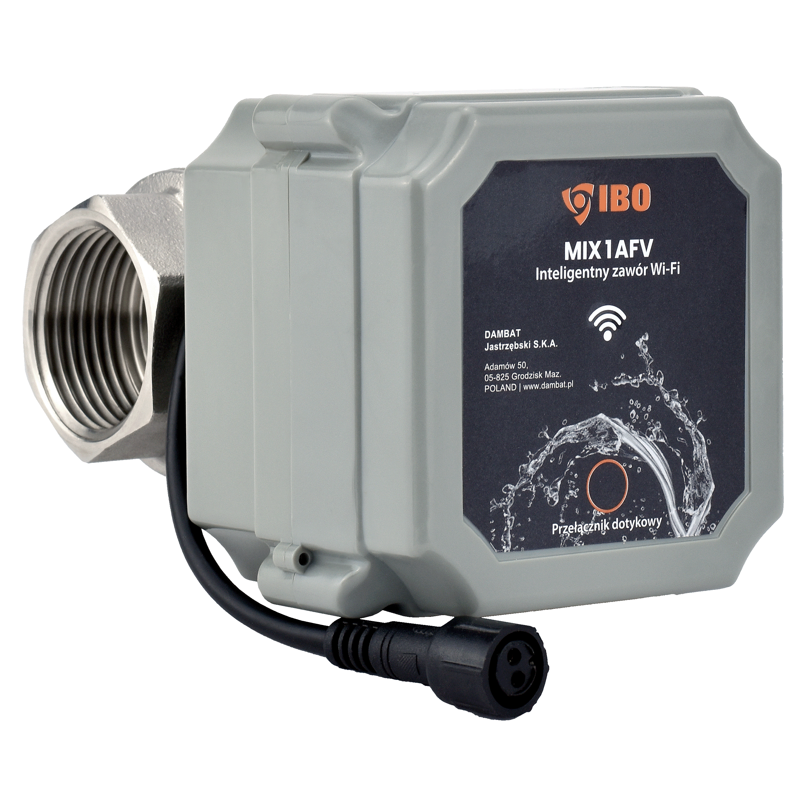 MIX 1 AFV DN25 Inteligentny zawór z czujnikami zalania ze sterowaniem Wi-Fi
