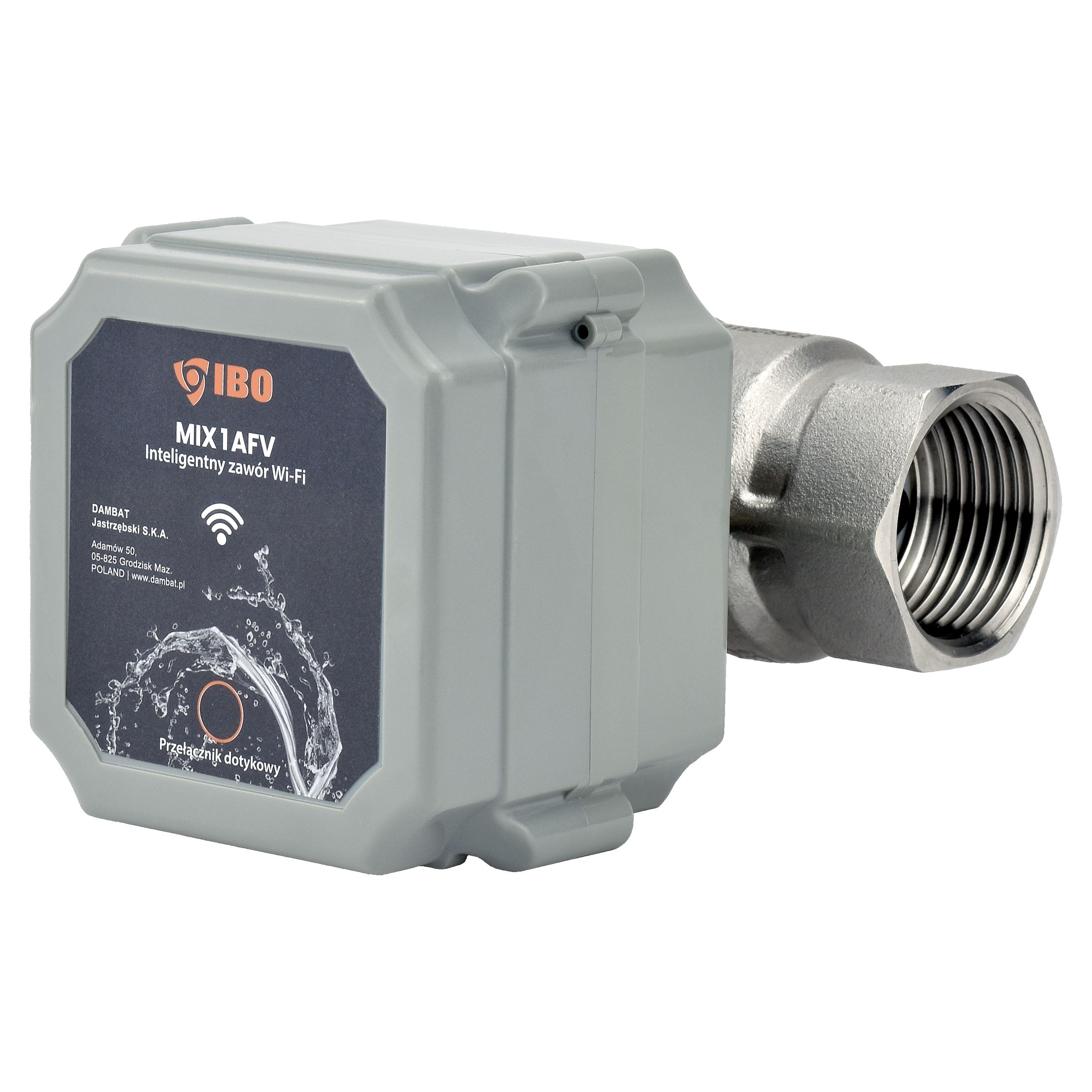Умный клапан MIX 1 AFV DN25 с датчиками затопления и управлением по Wi-Fi