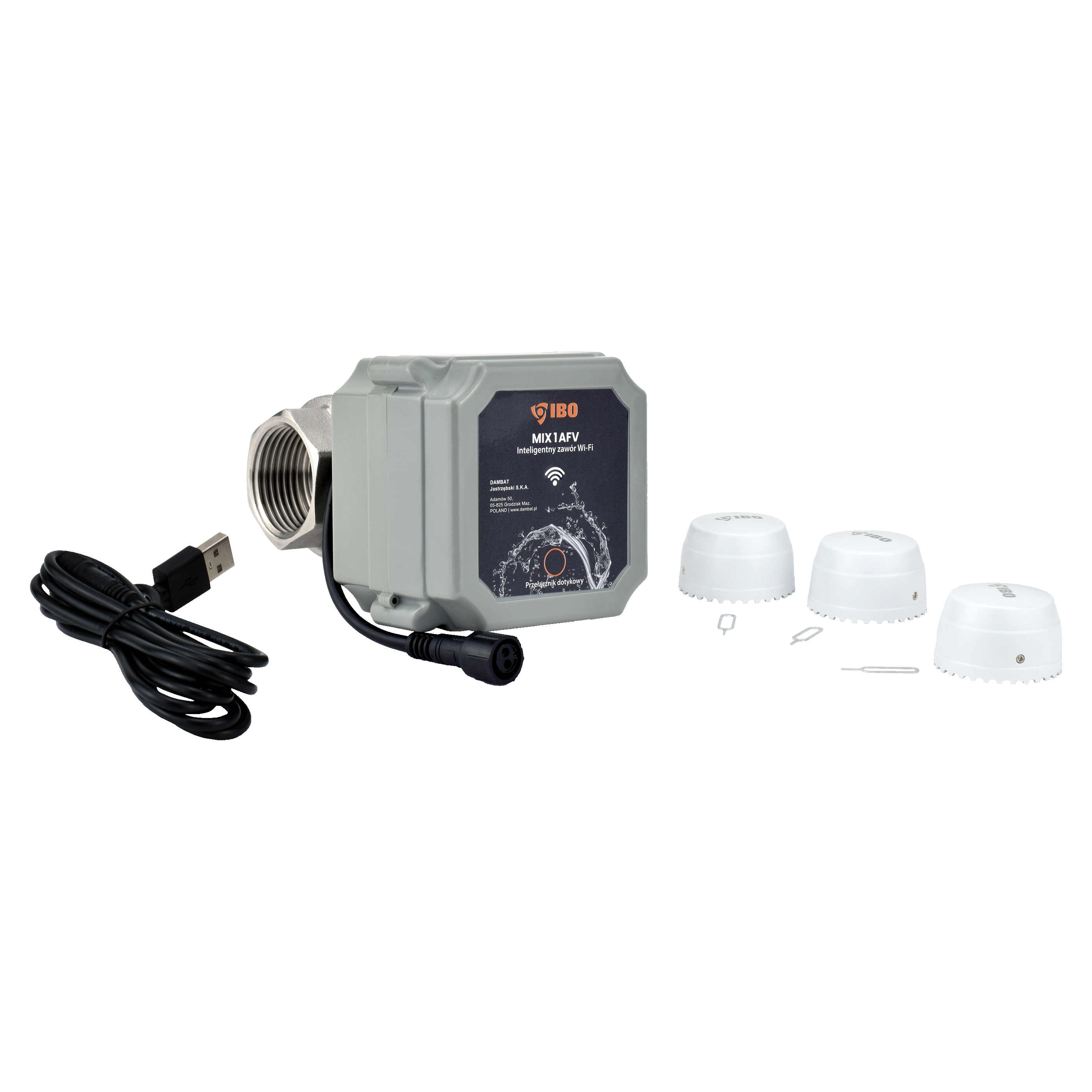 Умный клапан MIX 1 AFV DN25 с датчиками затопления и управлением по Wi-Fi