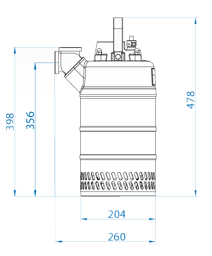 Kappa K150.2.50 M/G – N (1,5 kW, 230 V) kalové čerpadlo s plovákem