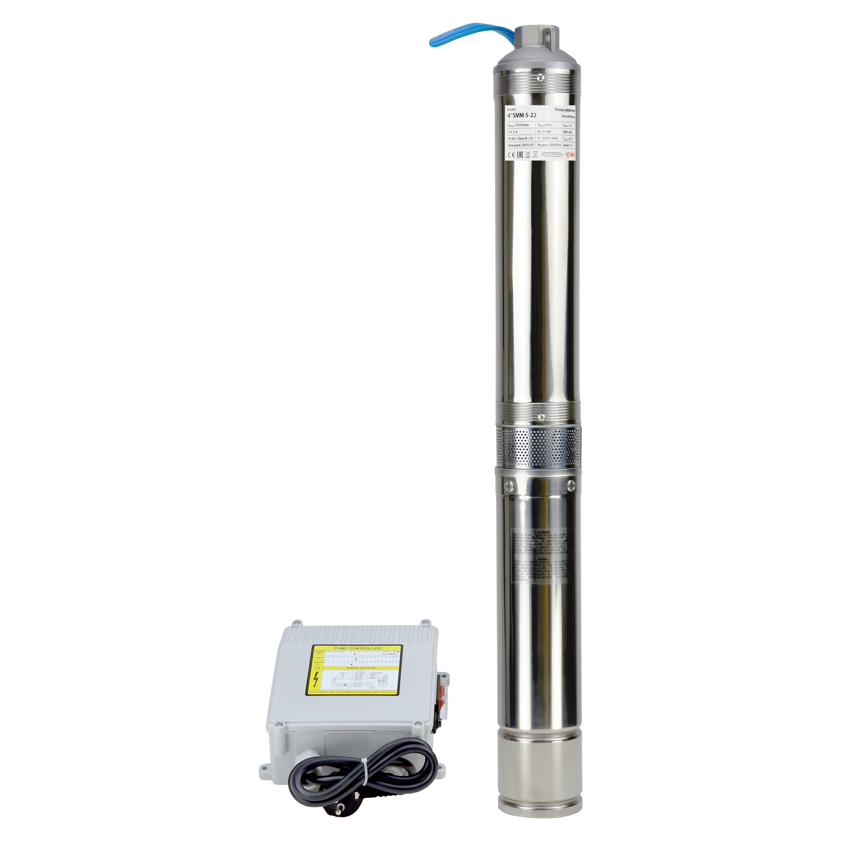4" SVM 5-22 (1,1 kW, 230 V) pompa głębinowa z kablem 30m