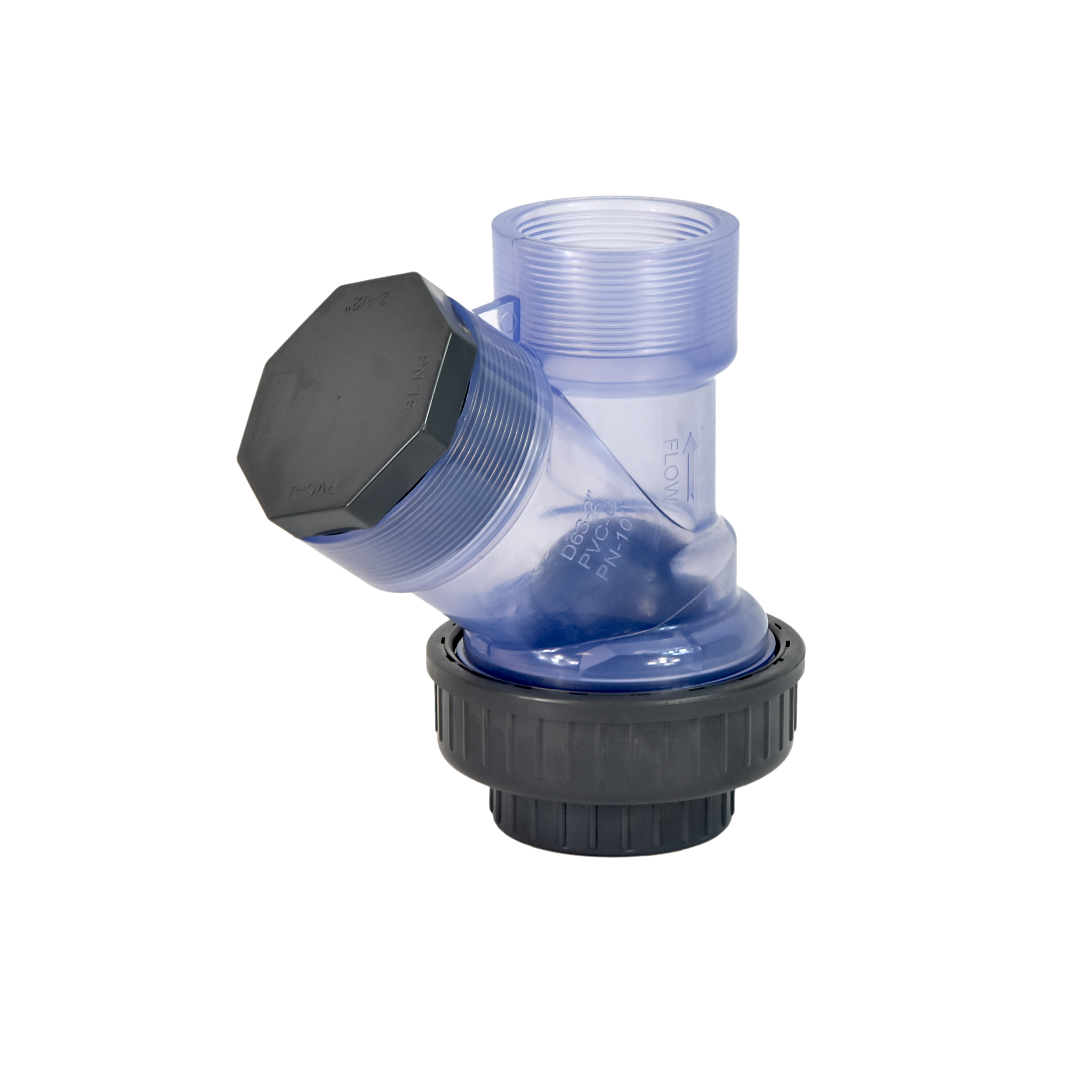 PVC transparentes Kugelrückschlagventil 2" (Gewinde)