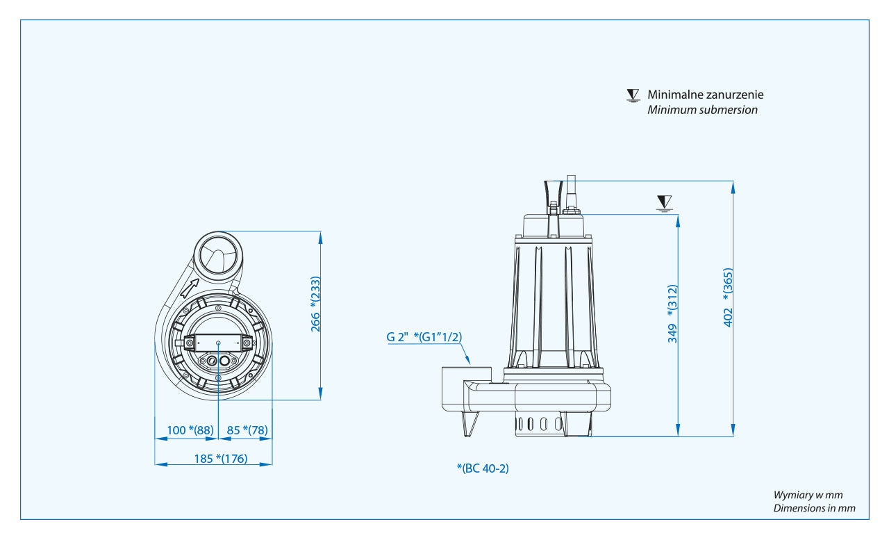 BIC EVO 40-2/056 T (0,56 kW, 400 V) pompa zatapialna