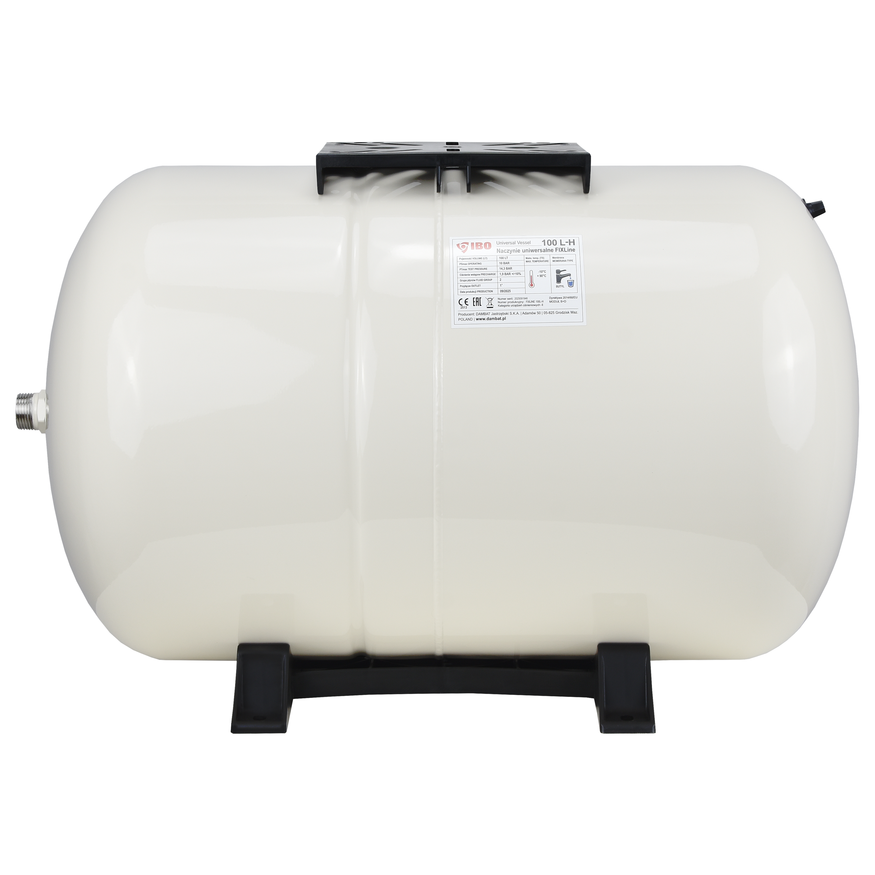 Naczynie membranowe FIXline 100L-H poziomie uniwersalne CO/CWU