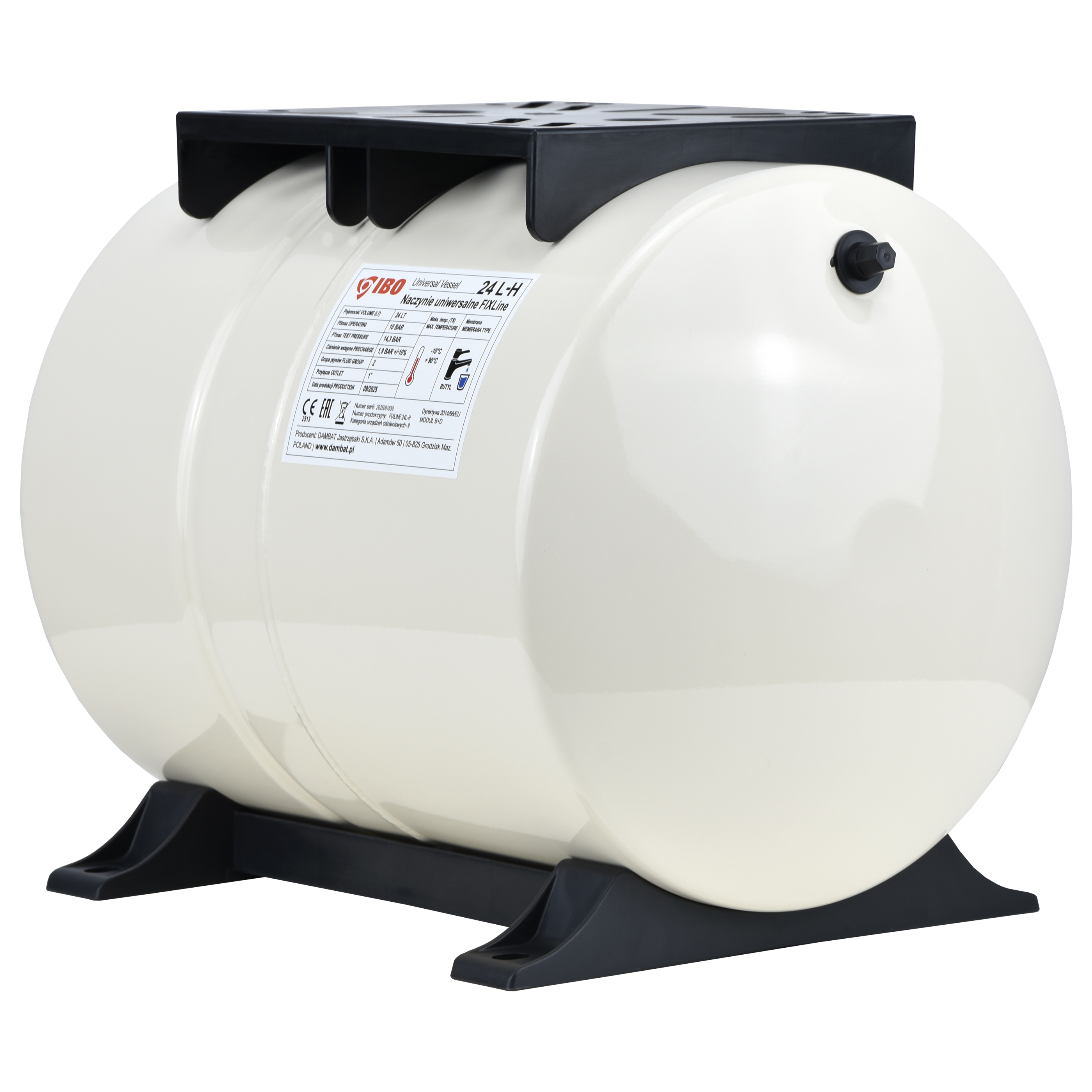 Naczynie membranowe FIXline 24L-H poziome uniwersalne CO/CWU