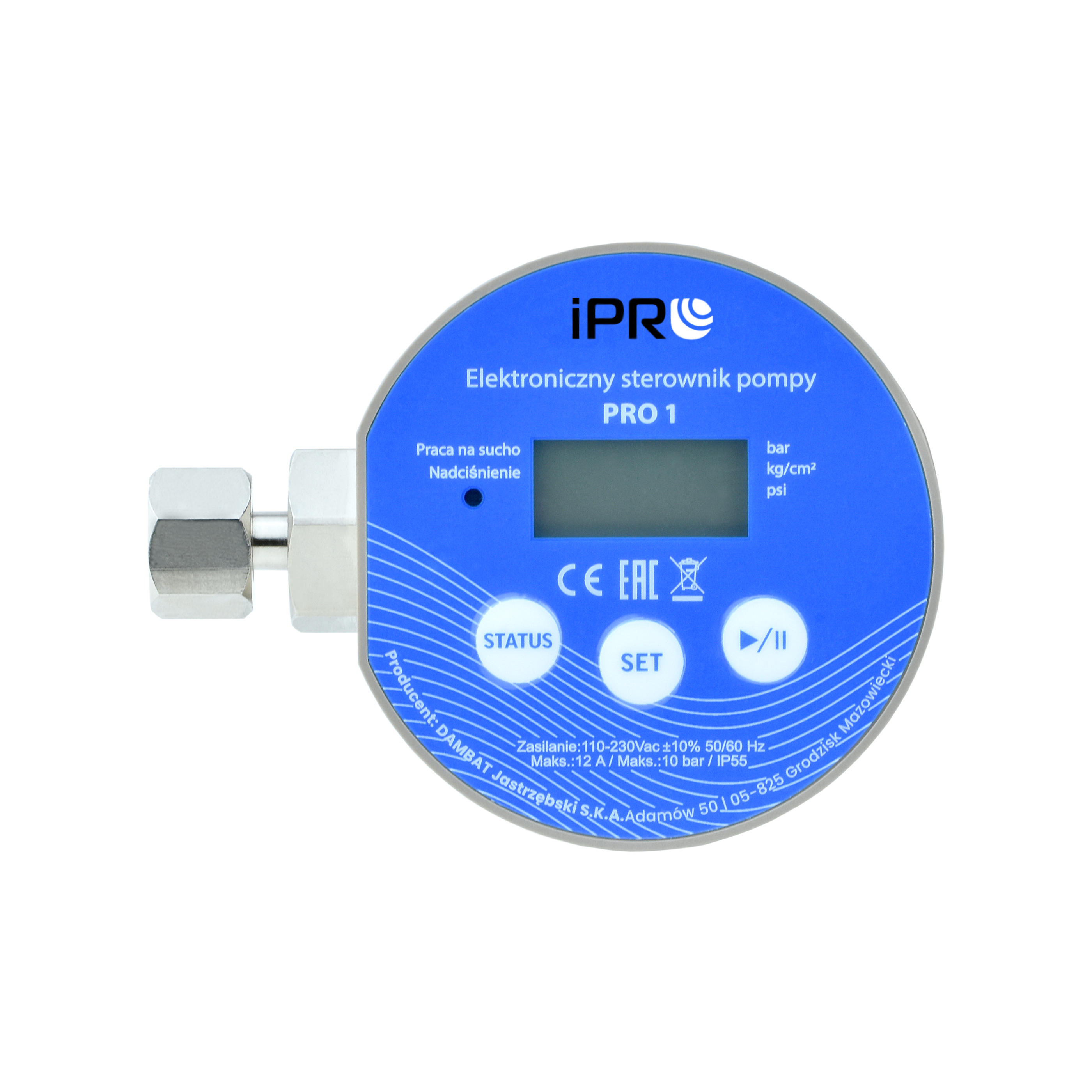 PRO 1 (230 V, 1,5 kW) elektroniczny wyłącznik ciśnieniowy
