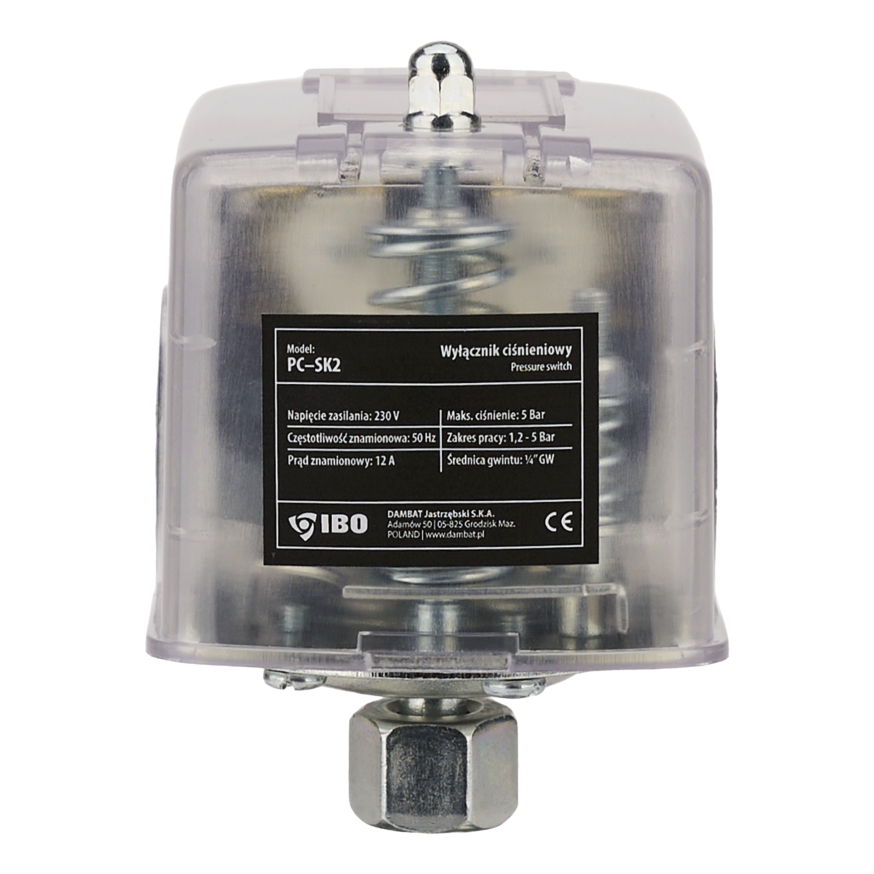 PC SK-2 Z pressure switch, transparent