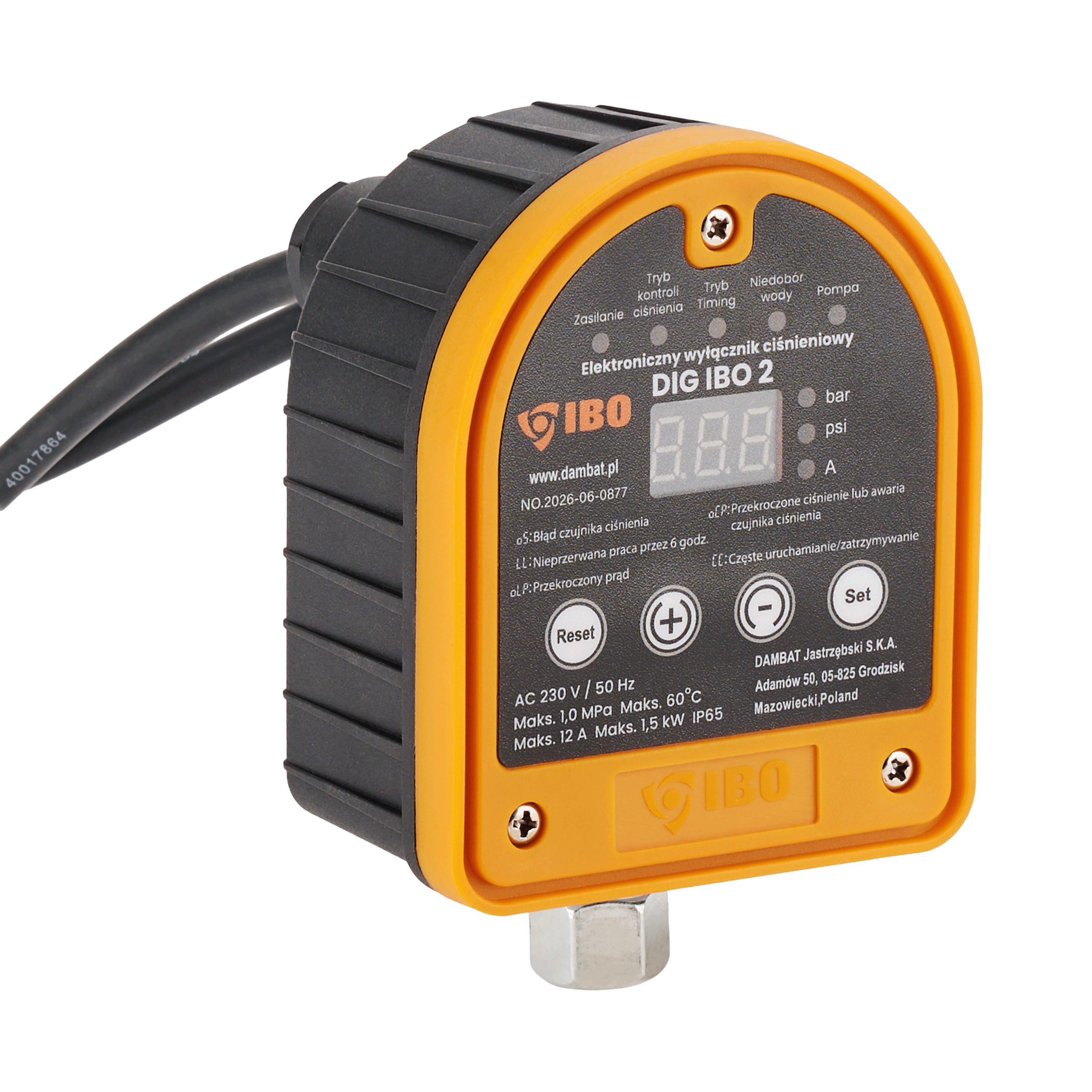 DIG-IBO 2 1/4"GW Elektroniczny wyłącznik ciśnieniowy