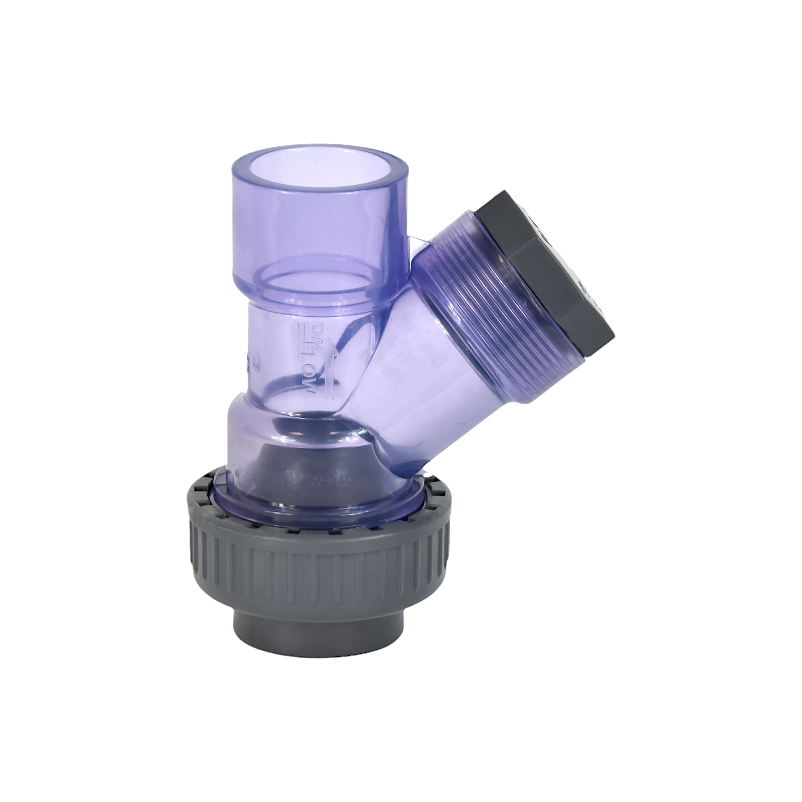 PVC transparent ball check valve DN32 (glue)