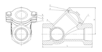 Zawór zwrotny kulowy DN32 PN16 (GW 1-1/4")